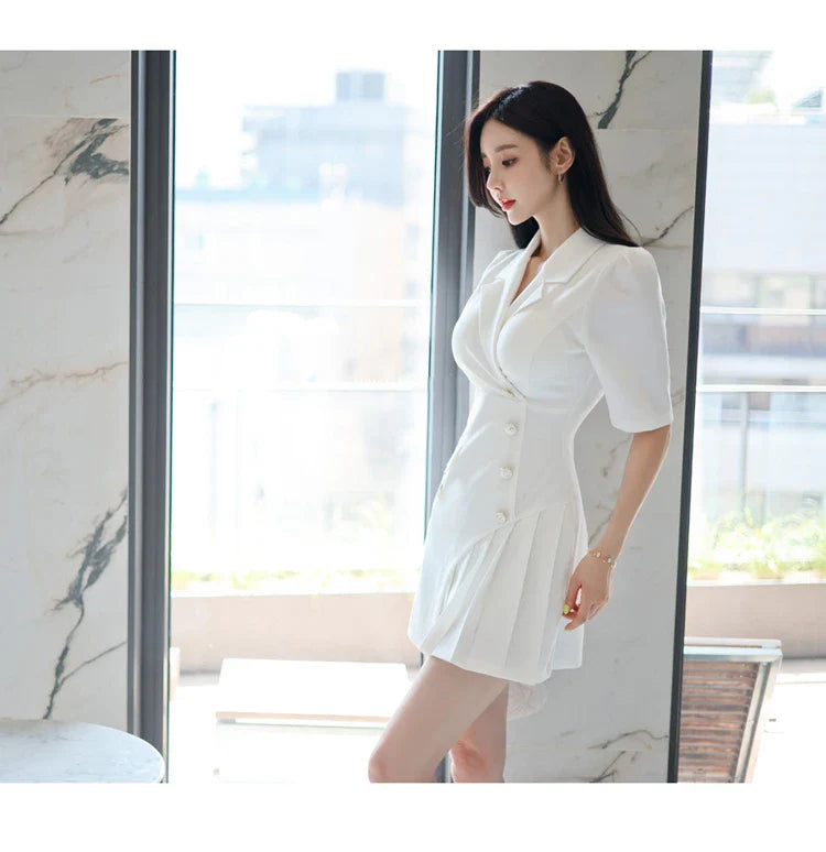 Women's Office Pencil Dress Short Sleeve Sheath Bodycon