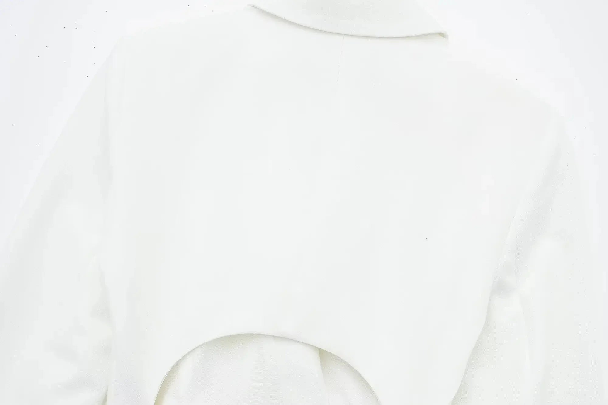 Hollow Out Mini Dress With Lapel Hidden Zipper High Waist