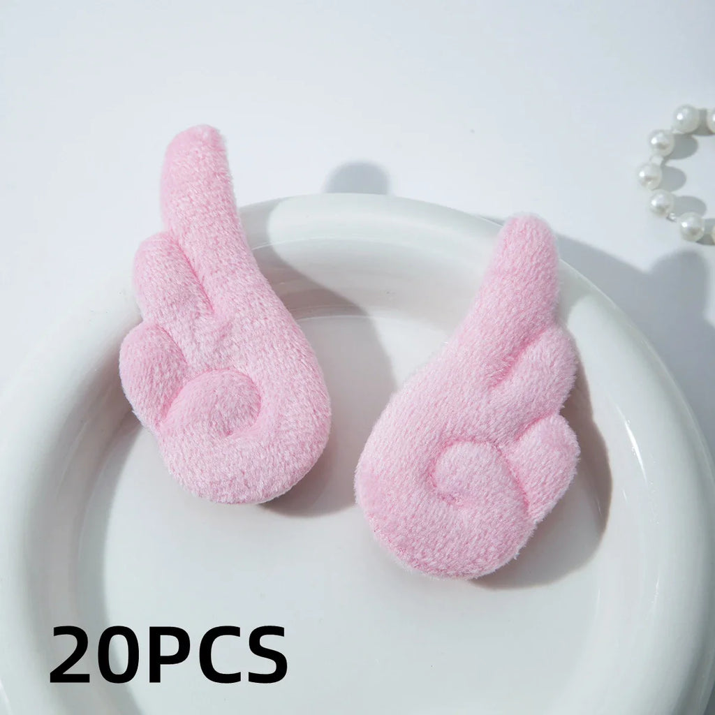 2Pcs Angel Wing Hair Clips Cute Plush Barrettes for Girls Party Wedding Birthday Accessories