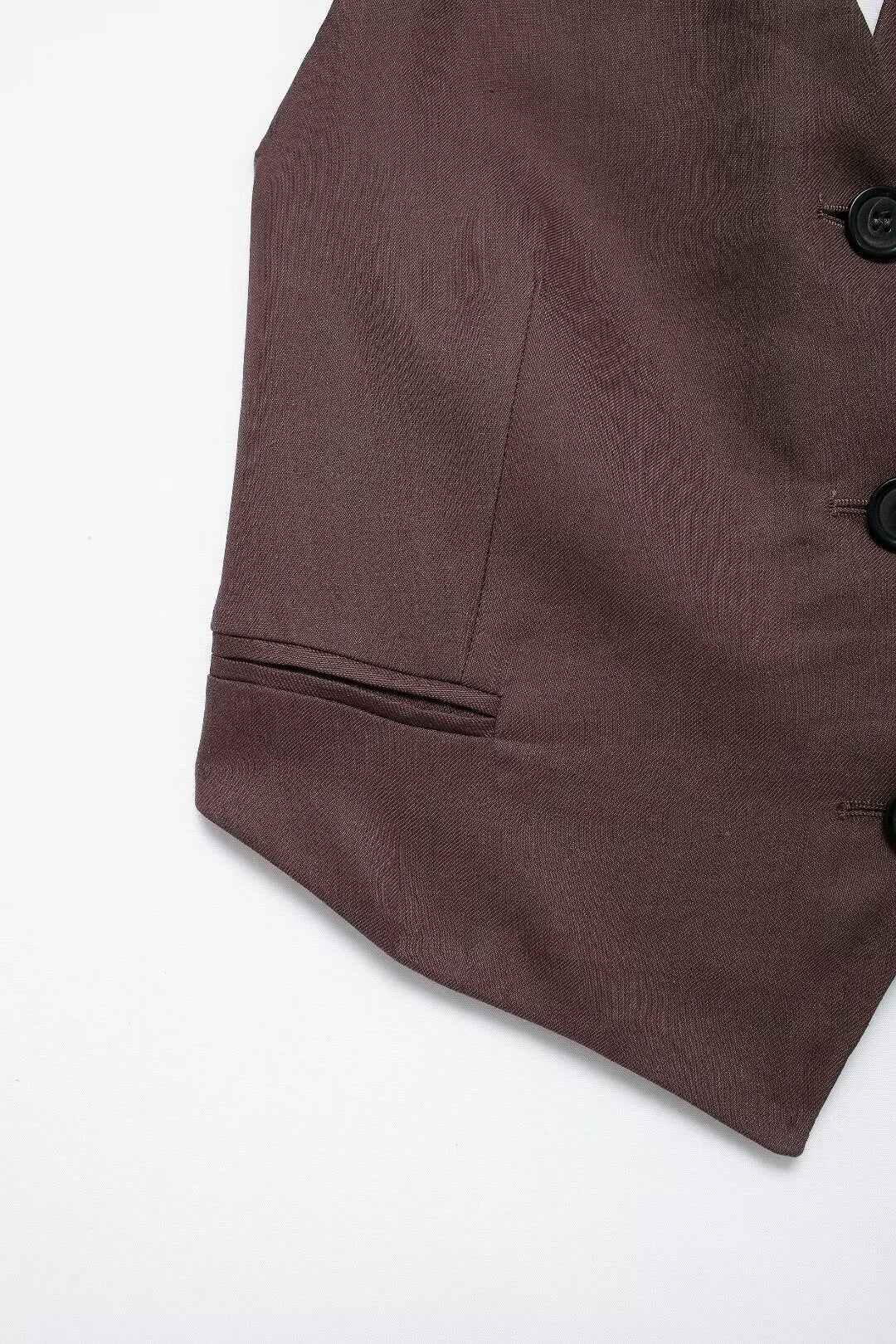 Vintage Chic Women's Suit Set with Solid Halter Vest and Straight Button Loose Pants for Office and Casual Wear