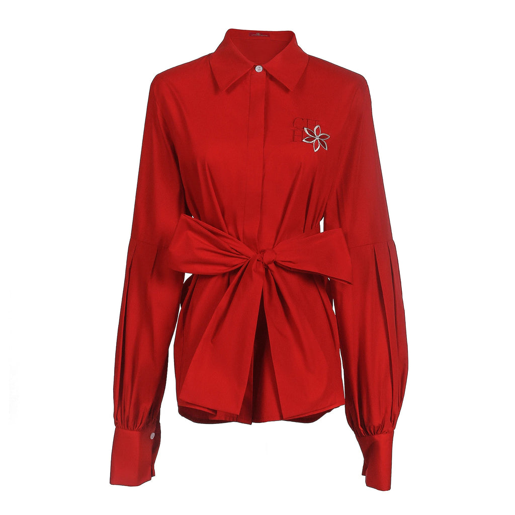 Women Embroidered Elegant Lantern Sleeve Blouse Casual Long Sleeve Office Shirt Fashionable Commuting Top