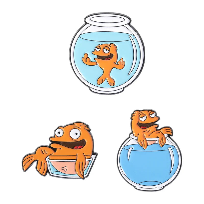 Cartoon Character Enamel Pins Set Cute Anime Brooches Fashion Accessories