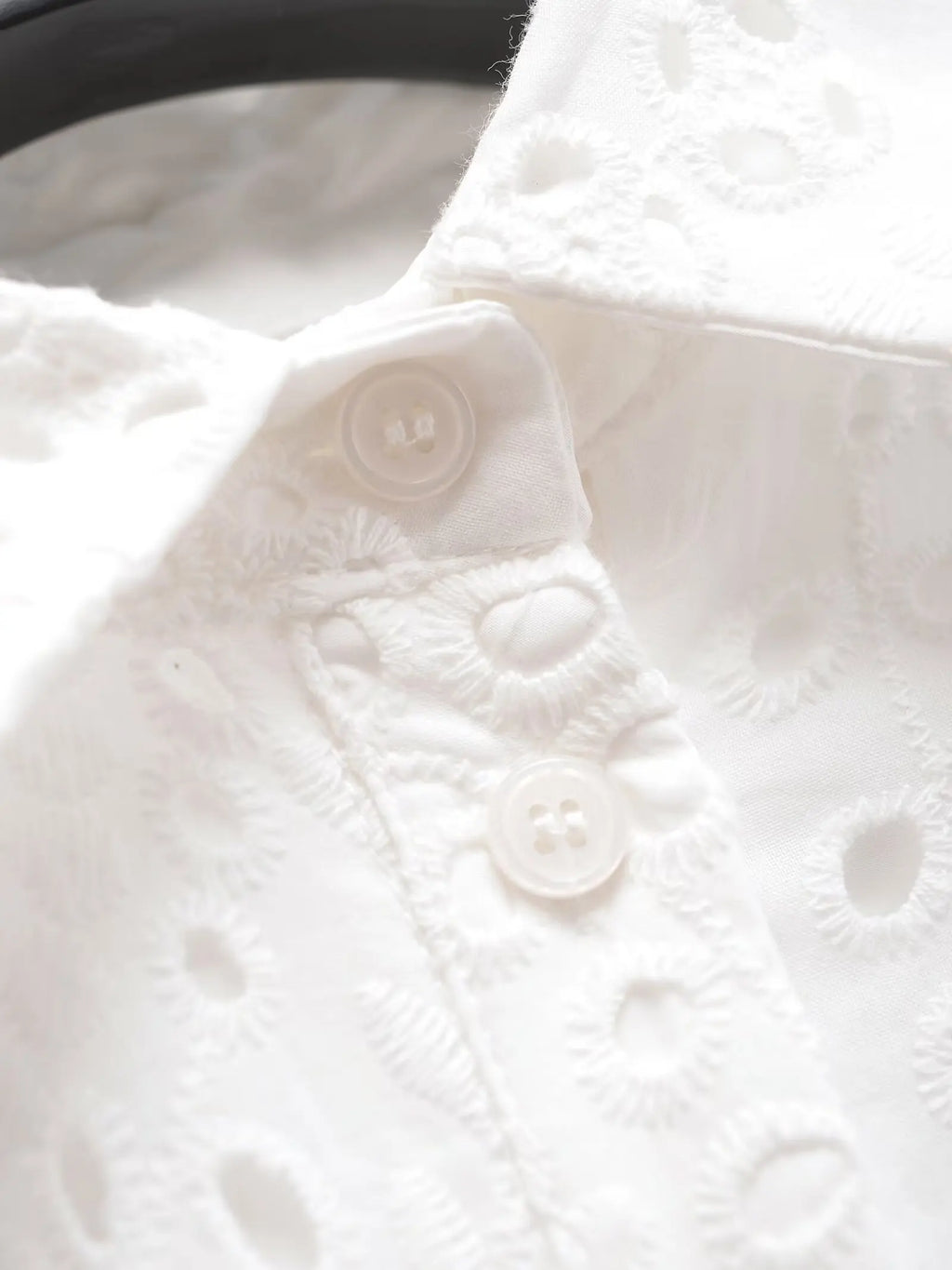 Elegant Eyelet Midi Dress With Belt Tie Short Sleeve