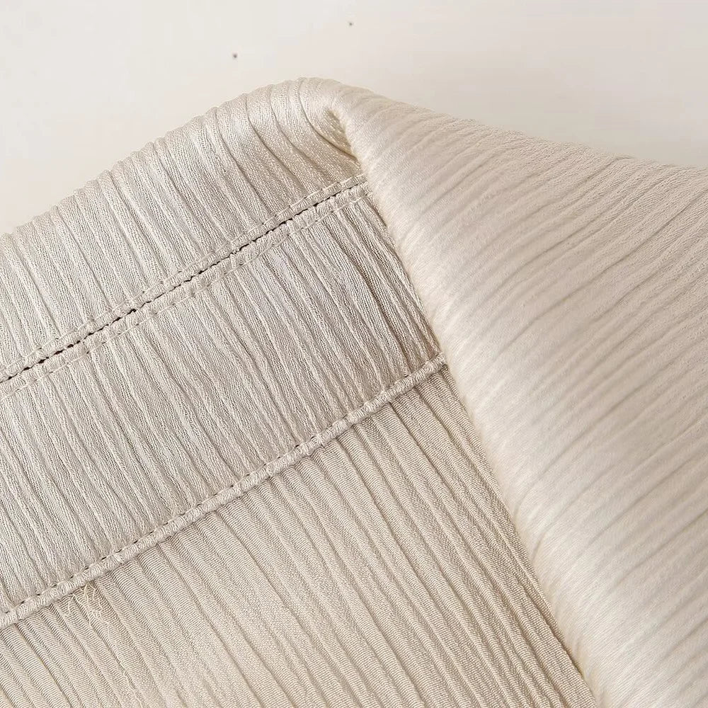 Women's Double-Breasted Blazer and Wide Leg Pants Two Piece Set for Casual Homewear