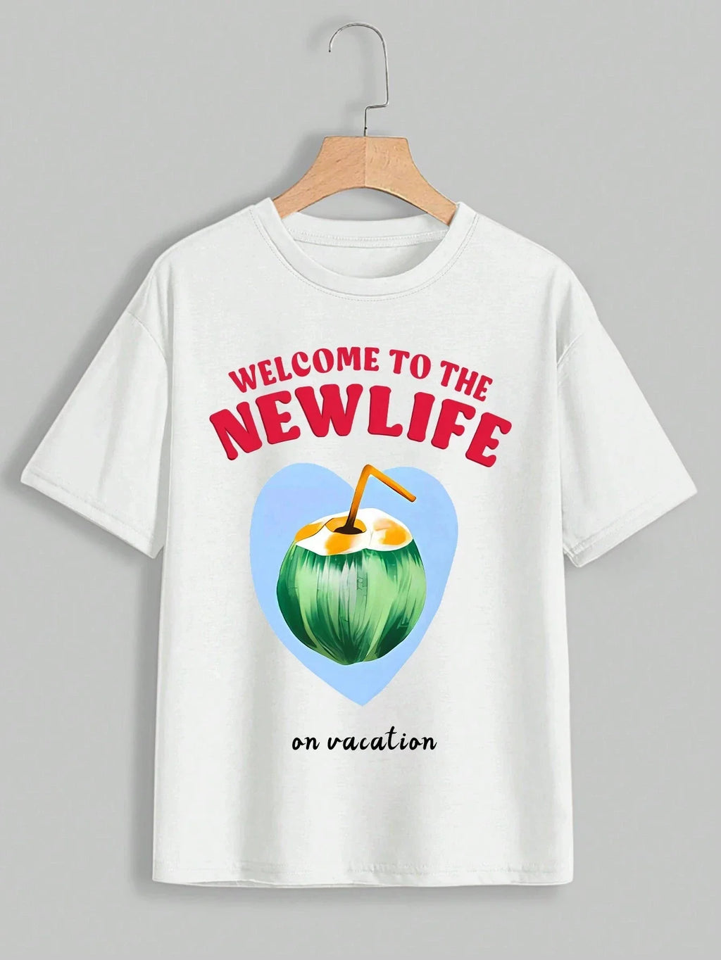 Couple Cotton T-Shirts with Cartoon Printed Pattern for Summer Casual Wear