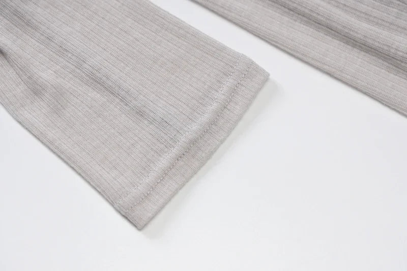 One Sleeve Knit Midi Dress Hooded Ribbed Clubwear Chic