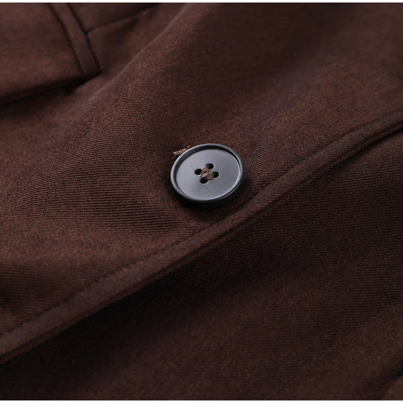 Elegant Women Blazer and Mini Skirt Set with Shoulder Pads Cinched Waist Suit Jacket and A-line Skirt Two-Piece Office Outfit