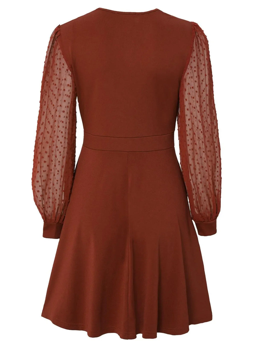 Women's Casual V Neck Long Sleeve Slim Dress Everyday Wear