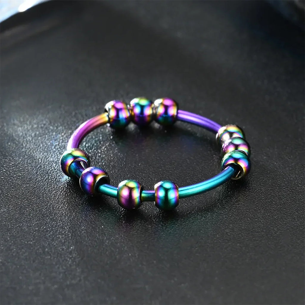 Stainless Steel Fidget Rings for Stress Relief Anxiety Relief Jewelry for Women and Men