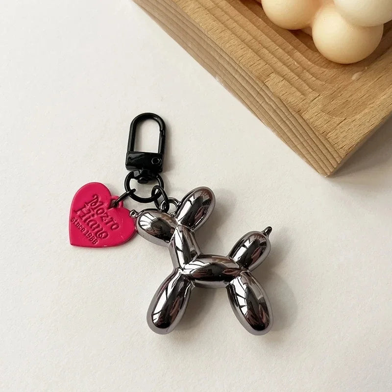 Y2K Balloon Dog Keychain for Girls Cute Sweet Style Phone Chain Bag Pendant Accessory