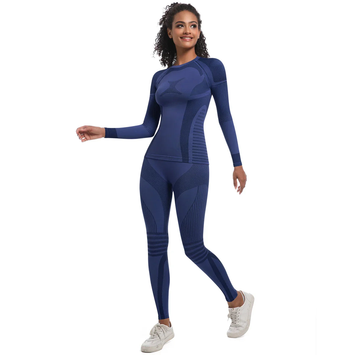 Women Thermal Skiwear Set Yoga and Fitness Workout Suit for Skiing Snowboarding Running and Exercise
