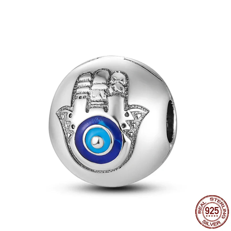 925 Silver Devil's Eye Charms Beads for Women DIY Jewelry Making