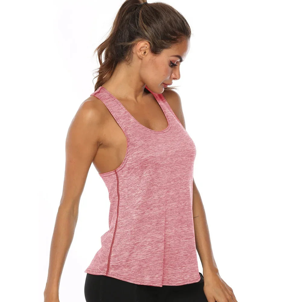 Women's Sleeveless Basic Tanks for Workout and Running - Quick Drying Breathable Sports Vest