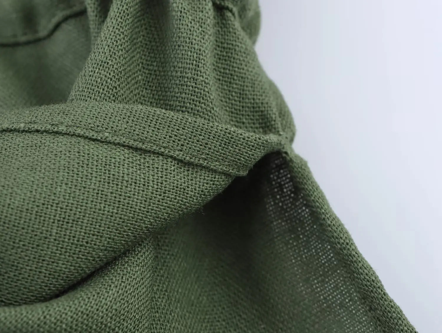 Women's Blended Lace-Up Lapel Shirt Short-Sleeve Single-Breasted Waist Pocket Casual Chic Top for Spring and Summer