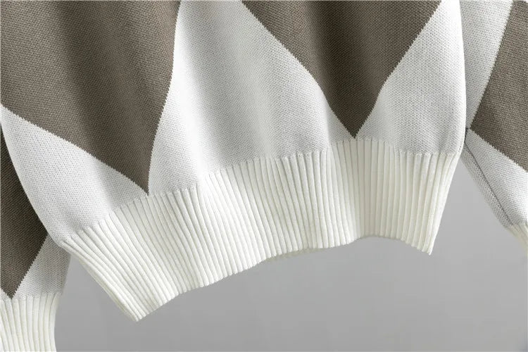 Women's Thick Soft Knitted Sweater and Long Pant Set Casual 2PCS Track Suit for Autumn and Winter