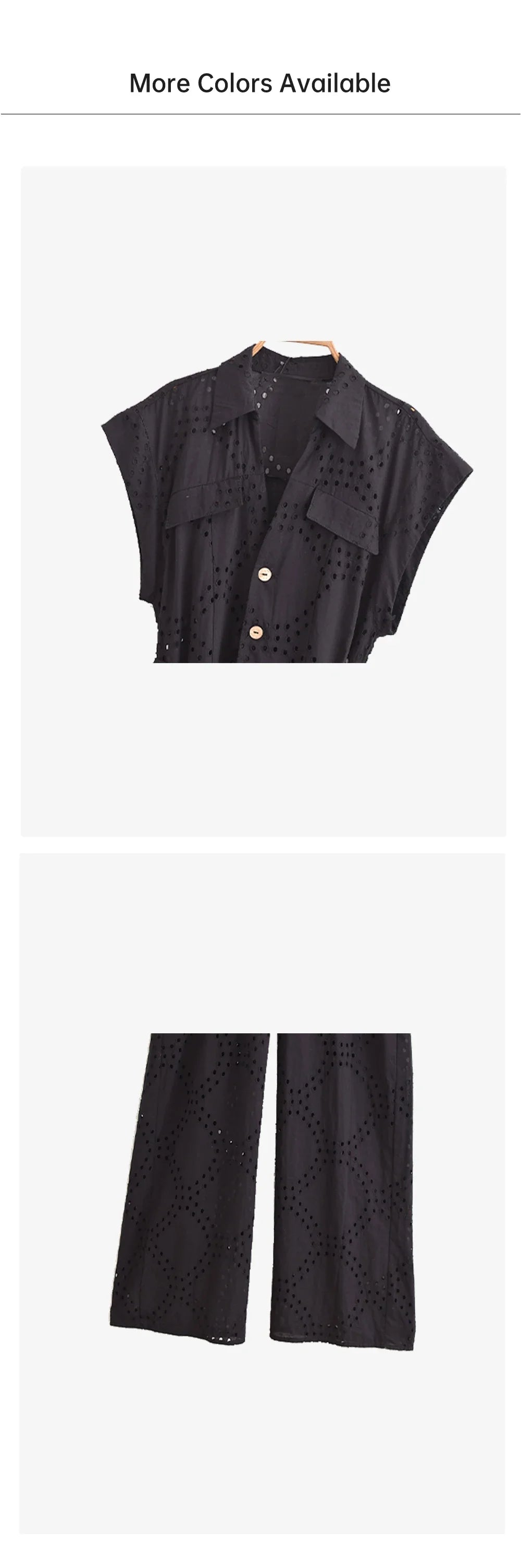 Casual Women's Short Sleeve Jumpsuit with Bow Waist Strap and Hollow Embroidery Summer Fashion Slimming One-Piece Romper