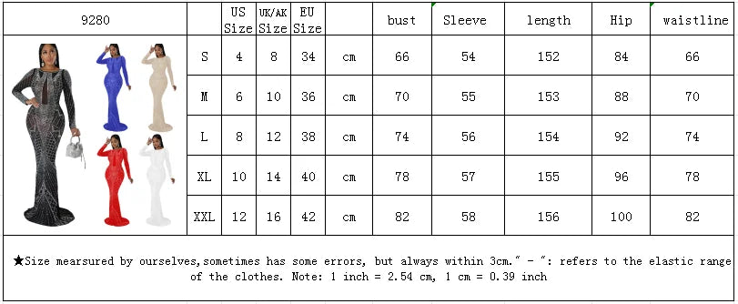 Sexy Mesh Diamond Embellished Maxi Dress for Evening Party