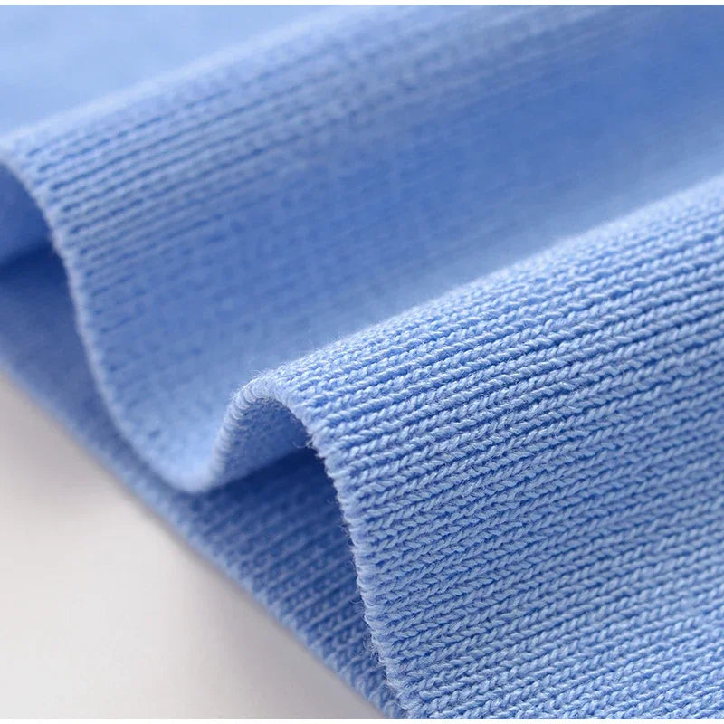 Ribbed Pocket Knit Dress For Women High Waist Mini Chic