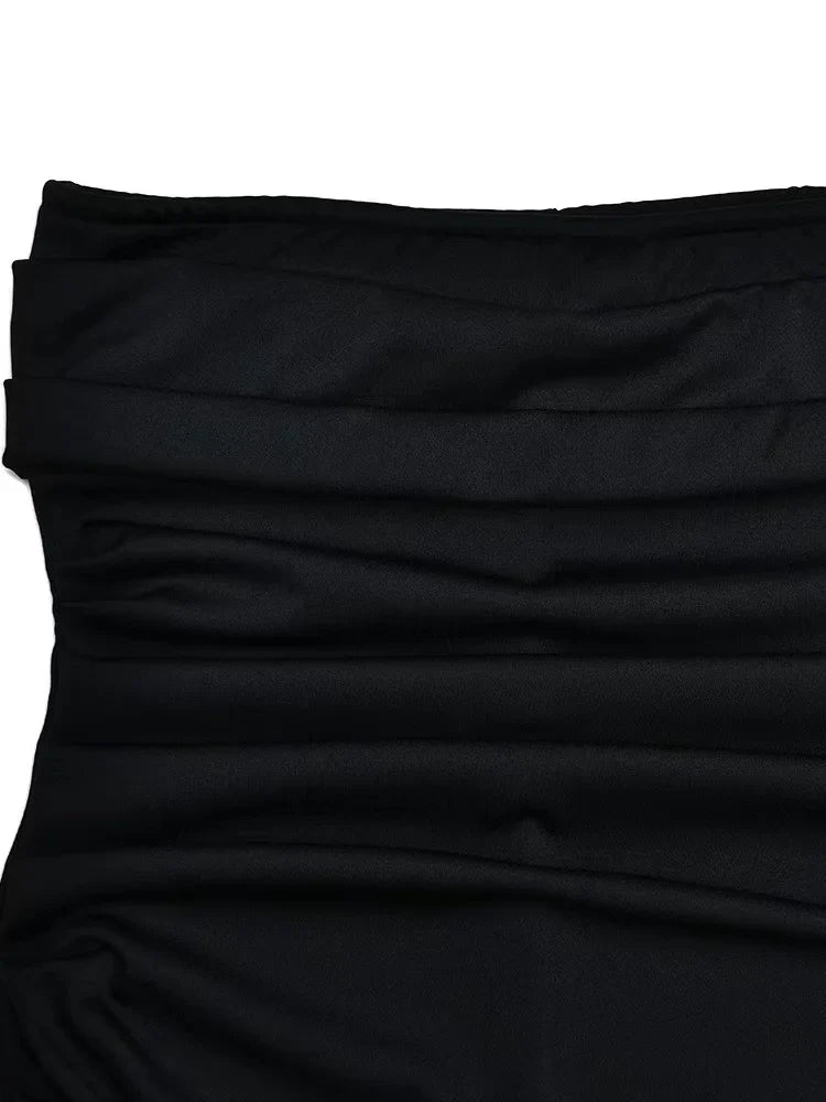 Black Backless Sleeveless Maxi Dress For Evening Party