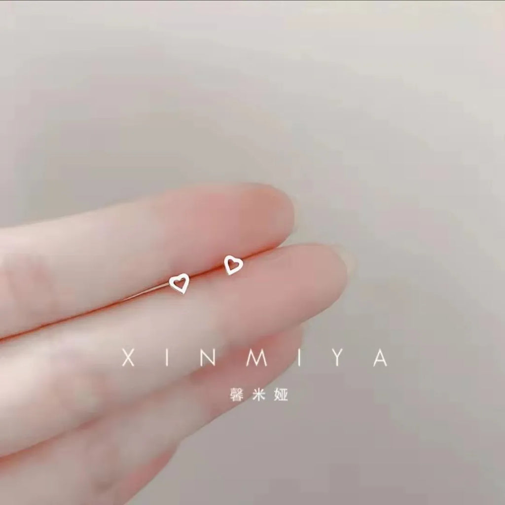 925 Silver Mini Star Heart Butterfly Stud Earrings for Women Hypoallergenic Daily Wear