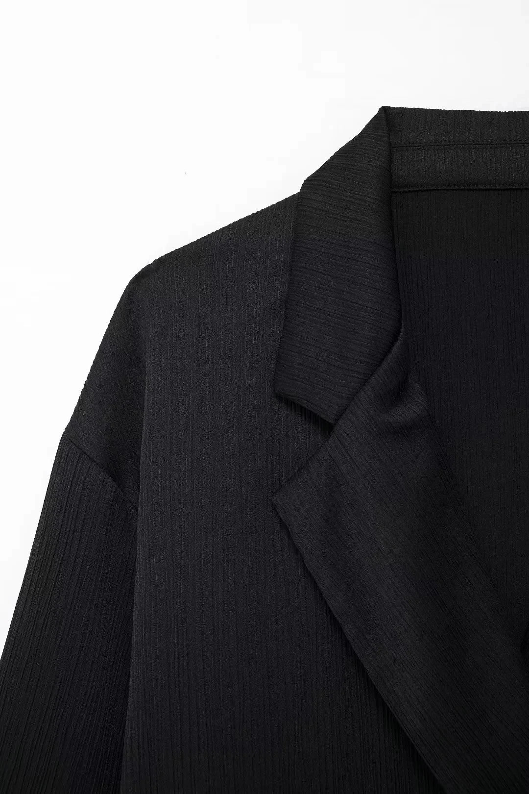 Trendy Women's Cozy Suit Set with Double Breasted Coat and Wide Leg Pants