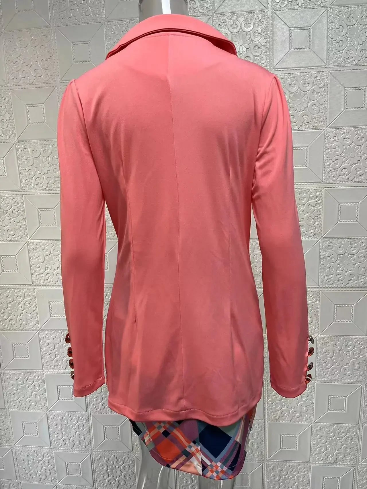 Elegant Plaid Two-Piece Mini Dress Set for Women Casual Chic Skirt and Jacket Outfit Spring Autumn Fashion