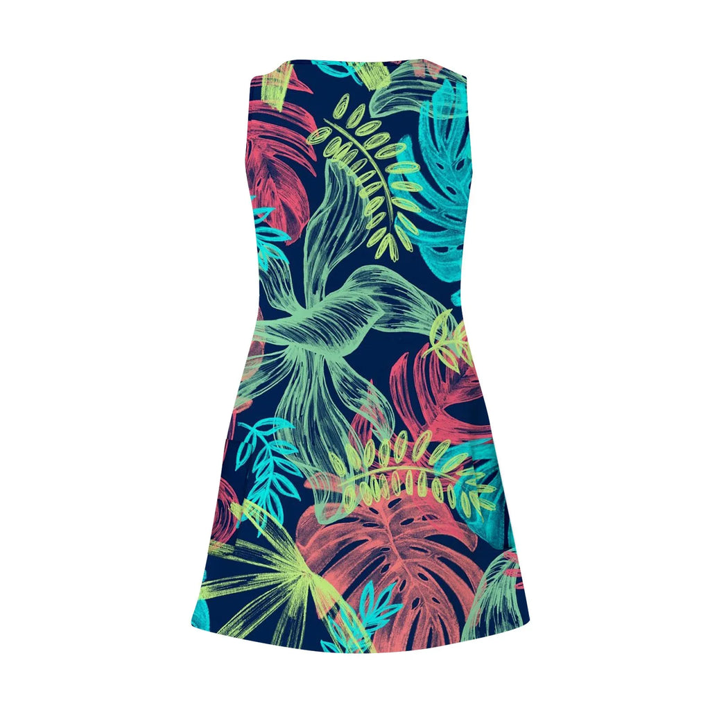 Boho Sundress With Pockets Summer Beach Dress V Neck