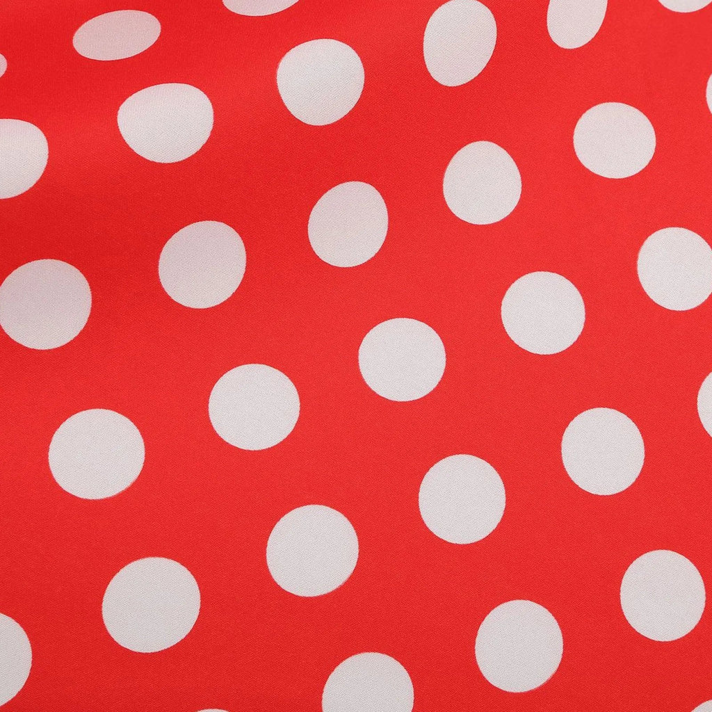 Retro Polka Dot Lace Up Backless Dress With Swing Puff