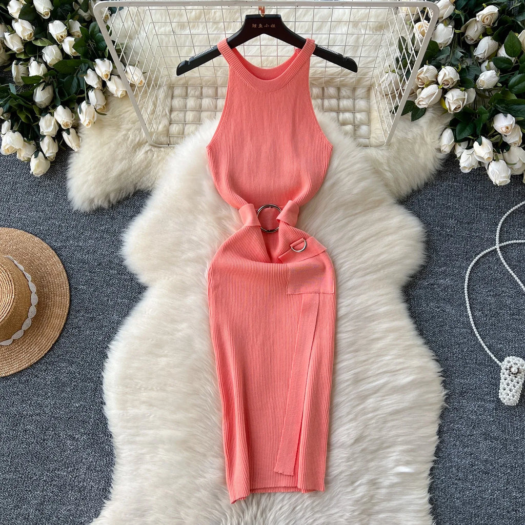 Bodycon Dress Knit Summer Fashion For Women Slim Fit