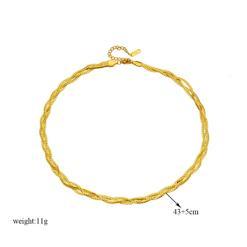 Stainless Steel Butterfly Moon Lock Blue Eyes Pendant Necklace for Women Multilayer Choker Chain Jewelry Gifts