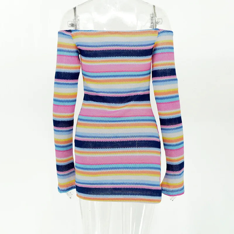 Off Shoulder Sexy Dress For Women Spring Fashion Mini Dress