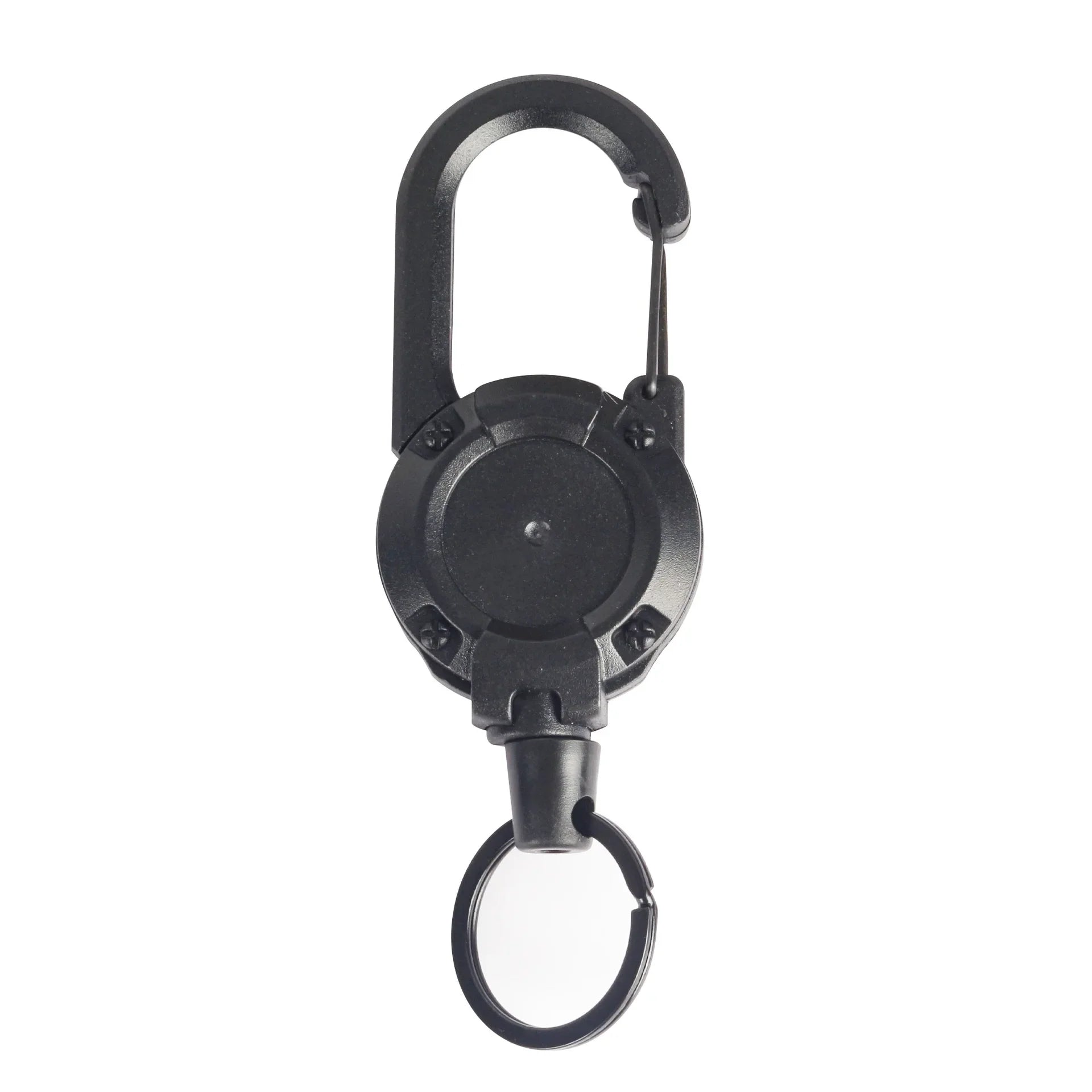 Heavy Duty Retractable Key Ring with Anti-Theft Metal Design and Easy-Pull Elastic Rope for Keys and Badges