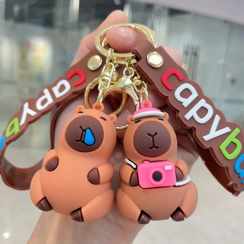Capybara Keychain Soft PVC Cute Key Accessories for Boys and Girls Ideal Party Gifts