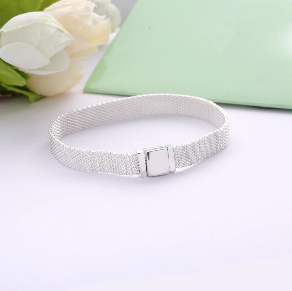 Heart-Shaped Buckle Crown Moon Stars Bracelet with Bead Pendant for DIY Women Jewelry