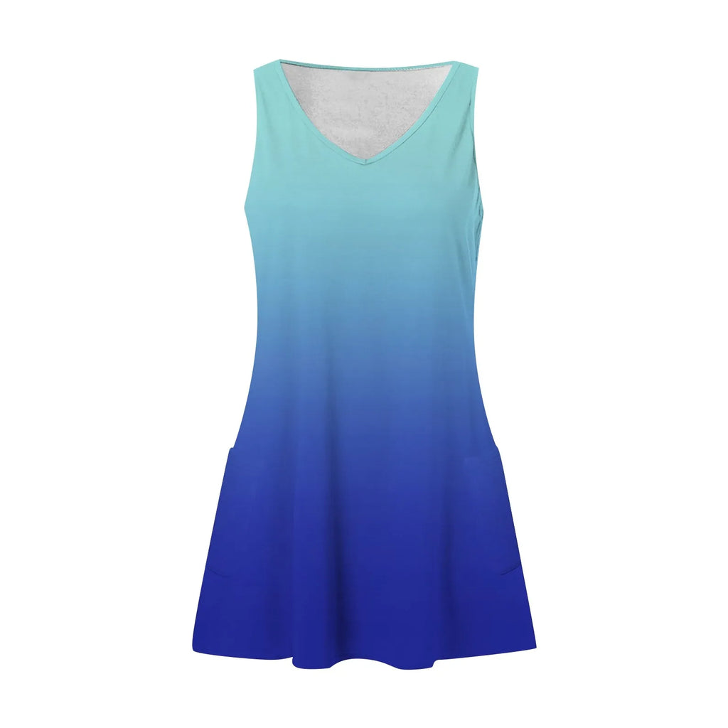 Boho Floral Sundress With Pockets For Women Tank Dress