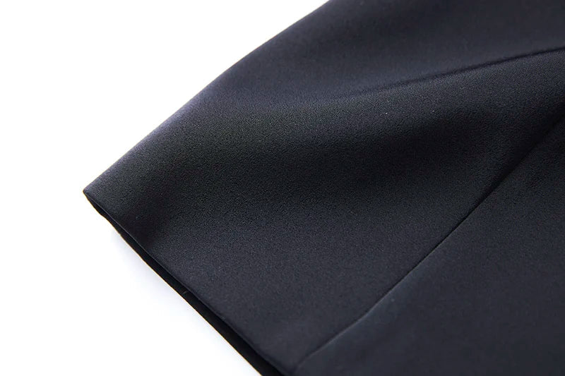 Womens Blazer Dress With Belt For Office Wear Buttons