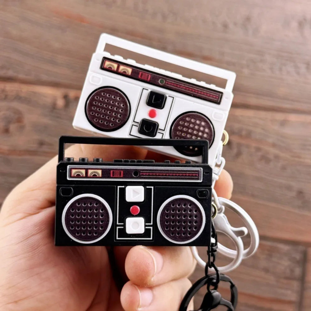 Creative Mini Radio Recorder Keychain Music Toy Gift for Kids