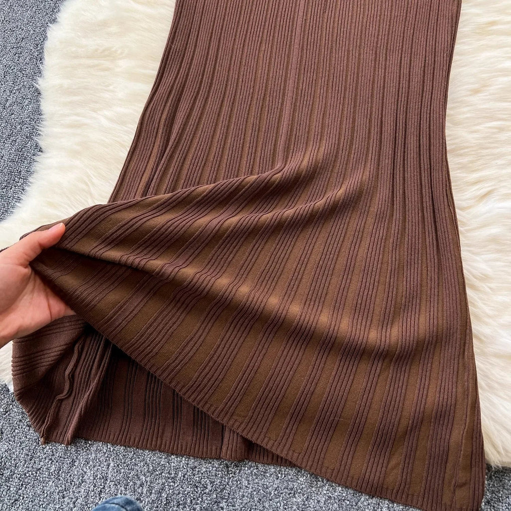 Knit Maxi Dress For Women Casual Mermaid Bodycon Knit