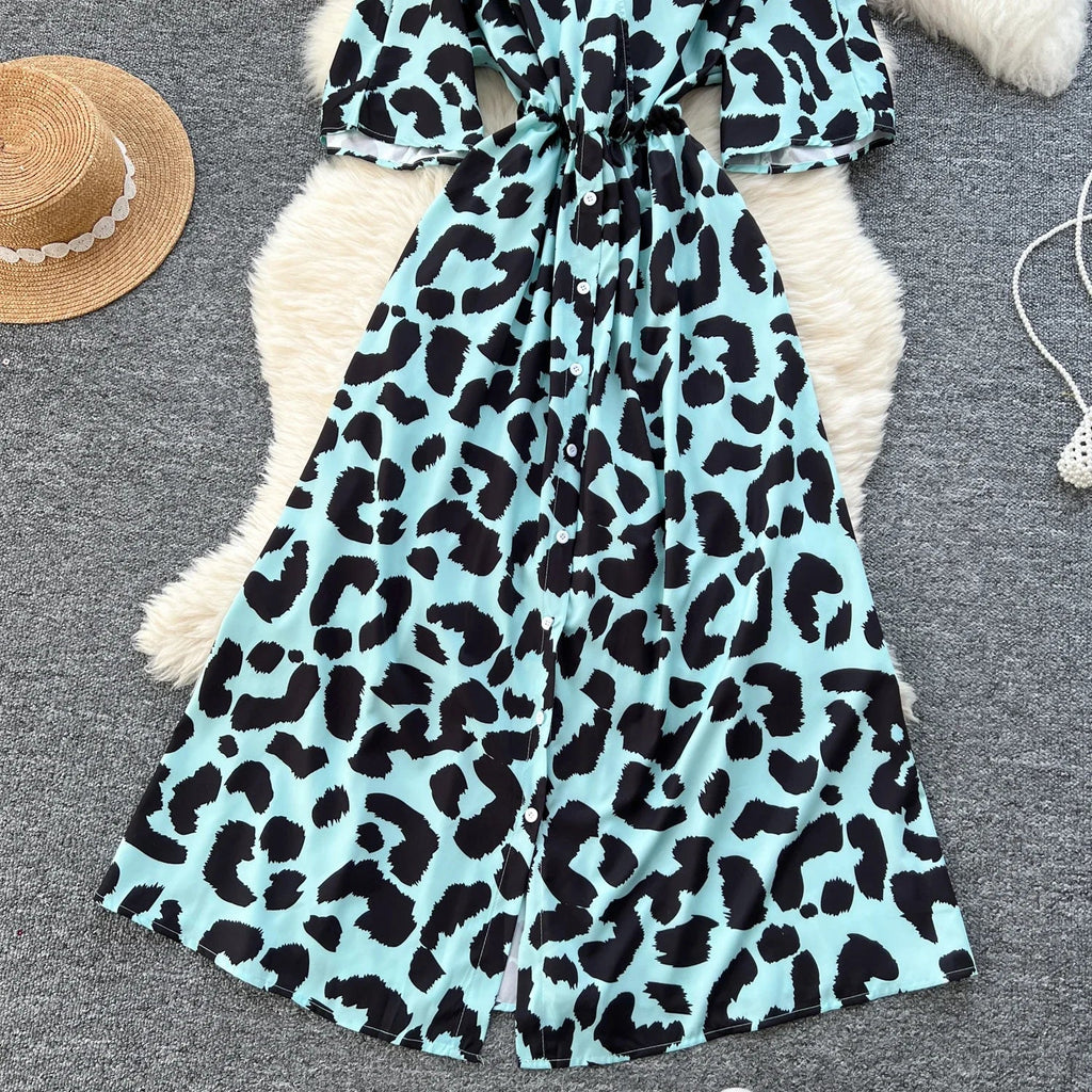 Ruched V Neck Office Dress Long Sleeve For Women Red