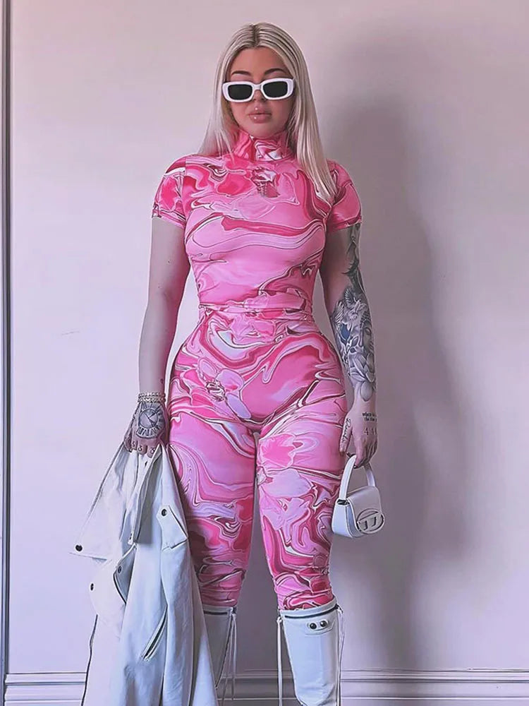 Women's Backless Peach Buttocks Jumpsuit Sporty Shorts Sleeve Casual Fitness Workout Overalls for Summer Street Activity