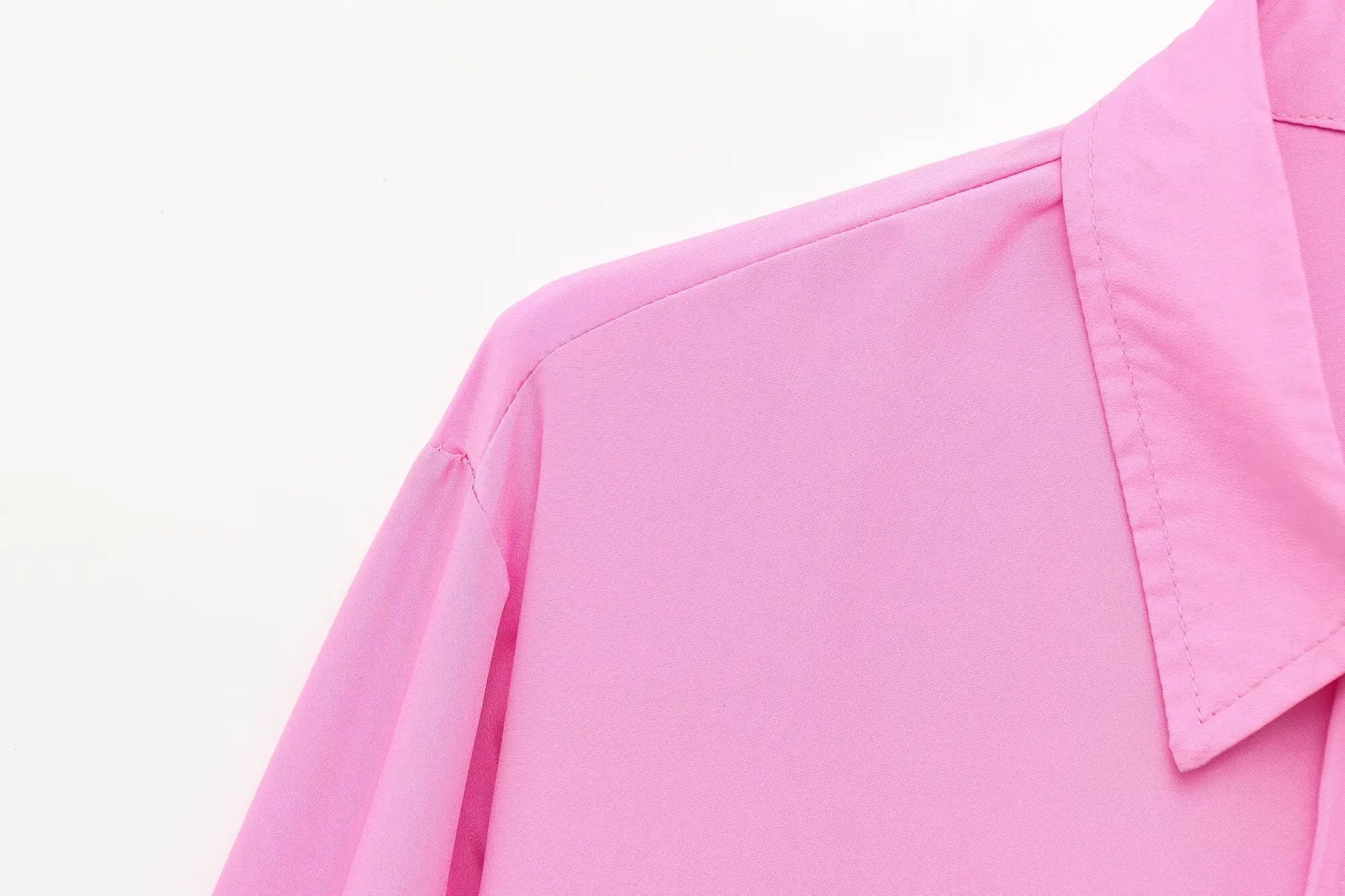 Fashionable Women Single Breasted Long Sleeve Shirt Button Up Blouse Casual Streetwear Top for Spring and Summer