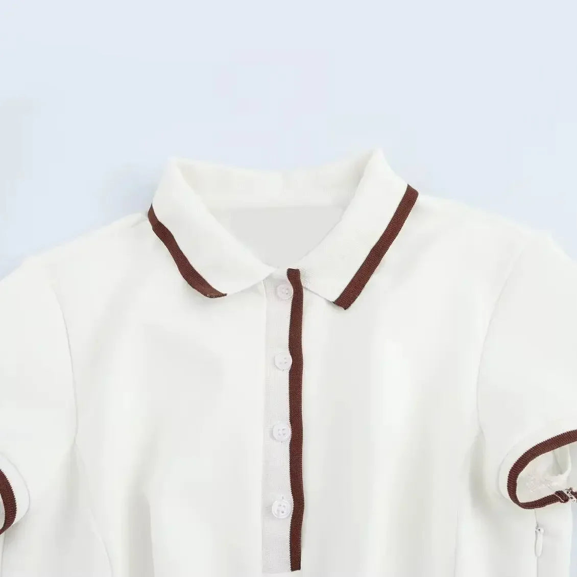 Patchwork Pleated Mini Dress With Short Sleeve Print