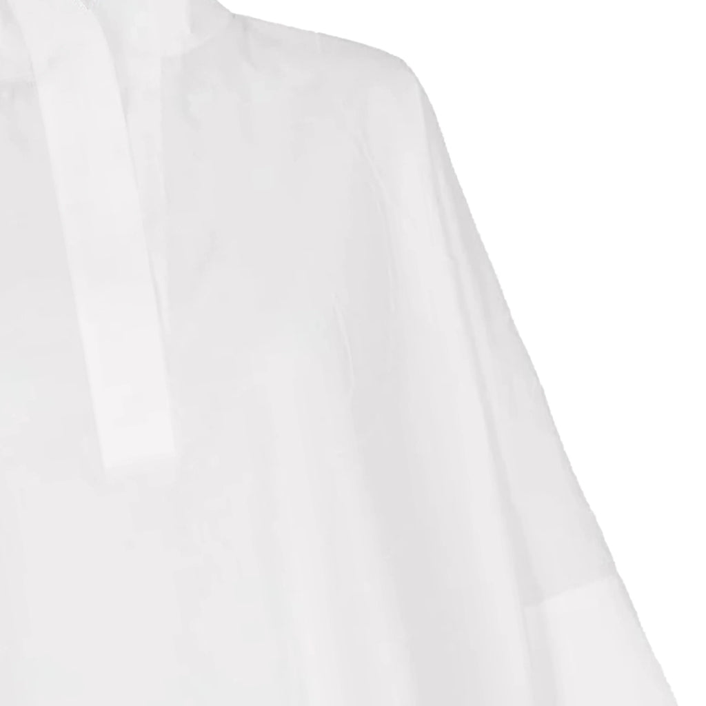 Women's Elegant V-Neck Puff Sleeve Blouse Lightweight Summer White Shirt Casual Office Tunic Top