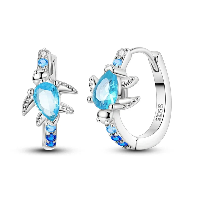 Colorful Butterfly Bee Ladybug Rainbow Flower Earrings in 925 Sterling Silver for Women Fashion Jewelry Gifts