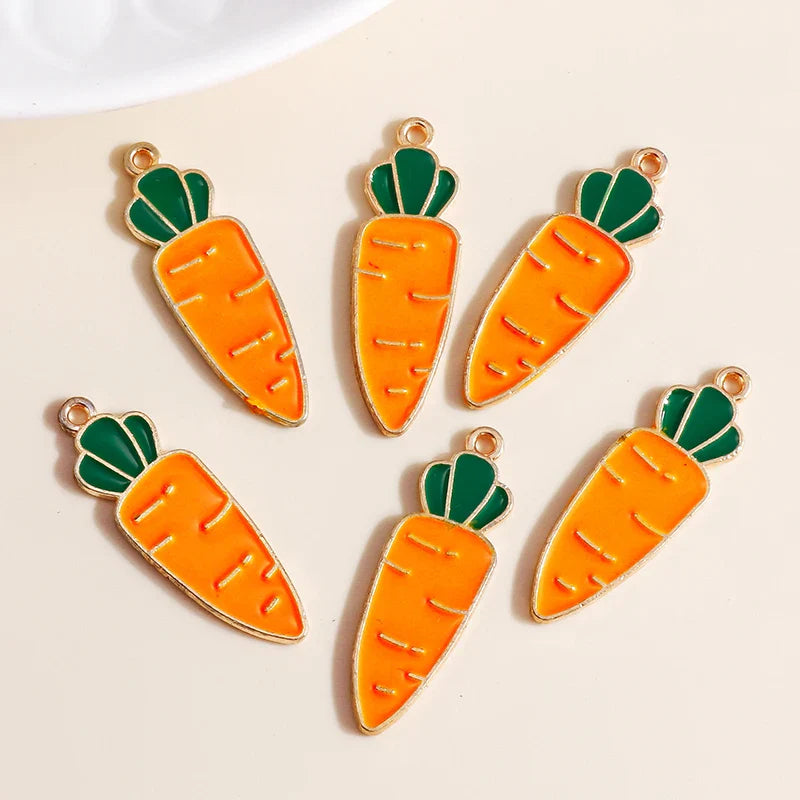 10pcs Mini Fruit Cherry Enamel Charms for DIY Jewelry Making Accessories