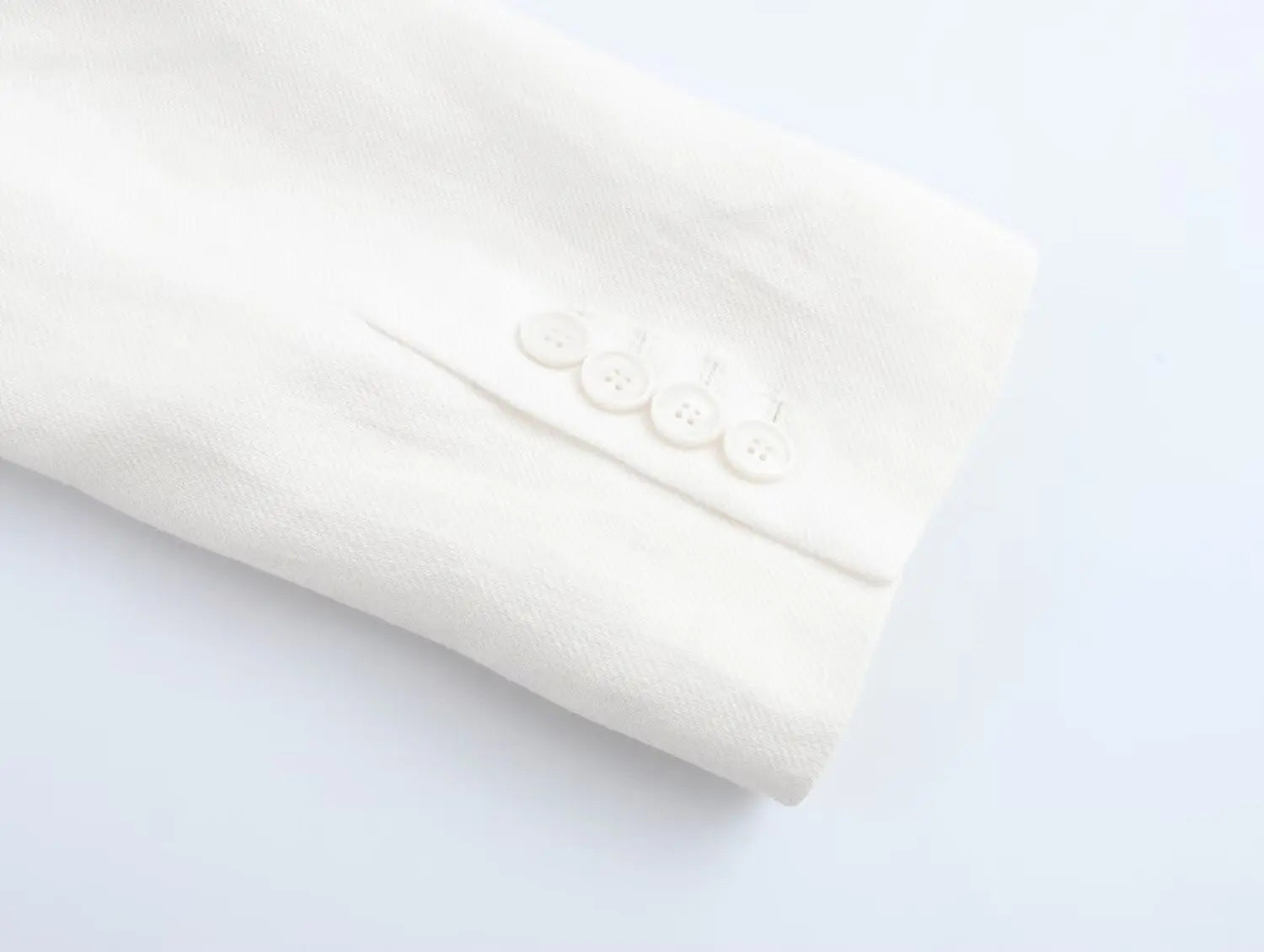 Women's Casual Chic Blended Suit Jacket and Straight Trousers Set for Spring and Summer