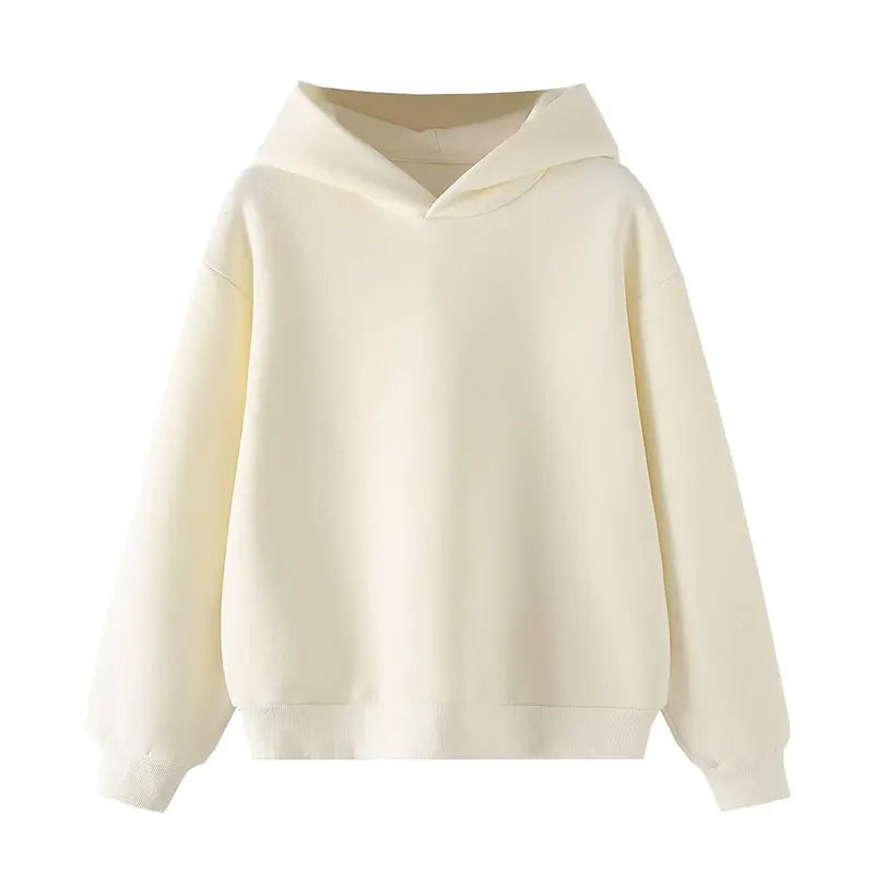 Chic Solid Hoodie and Wide Leg Trouser Set for Women with Elastic Waist and Lace-Up Detail Perfect for Casual and Commute Wear