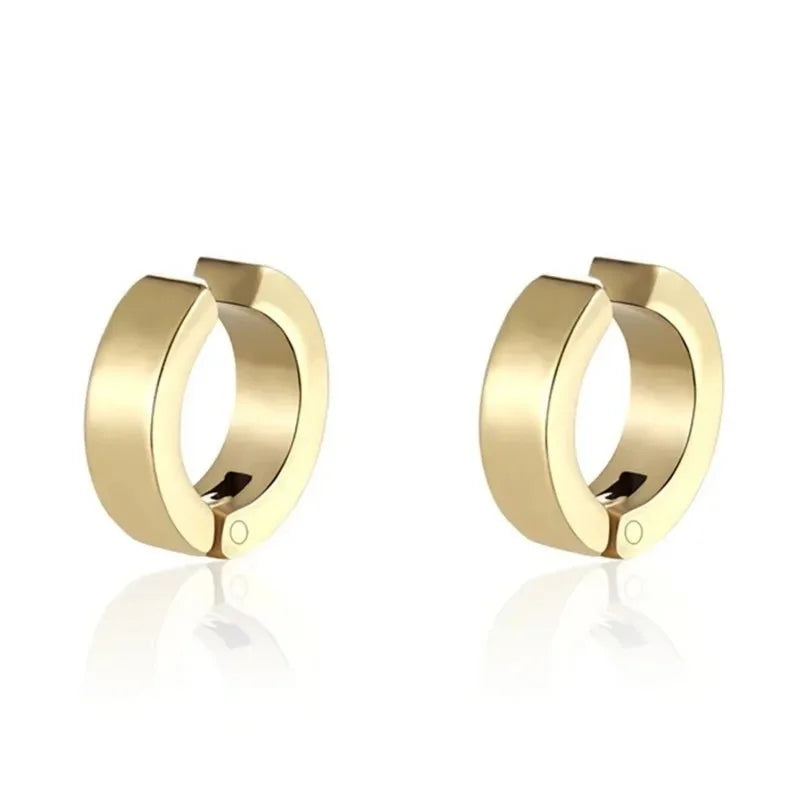 Punk Men's Magnetic Ear Stud Set Non Piercing Earrings Fake Cross Design Gift for Boyfriend