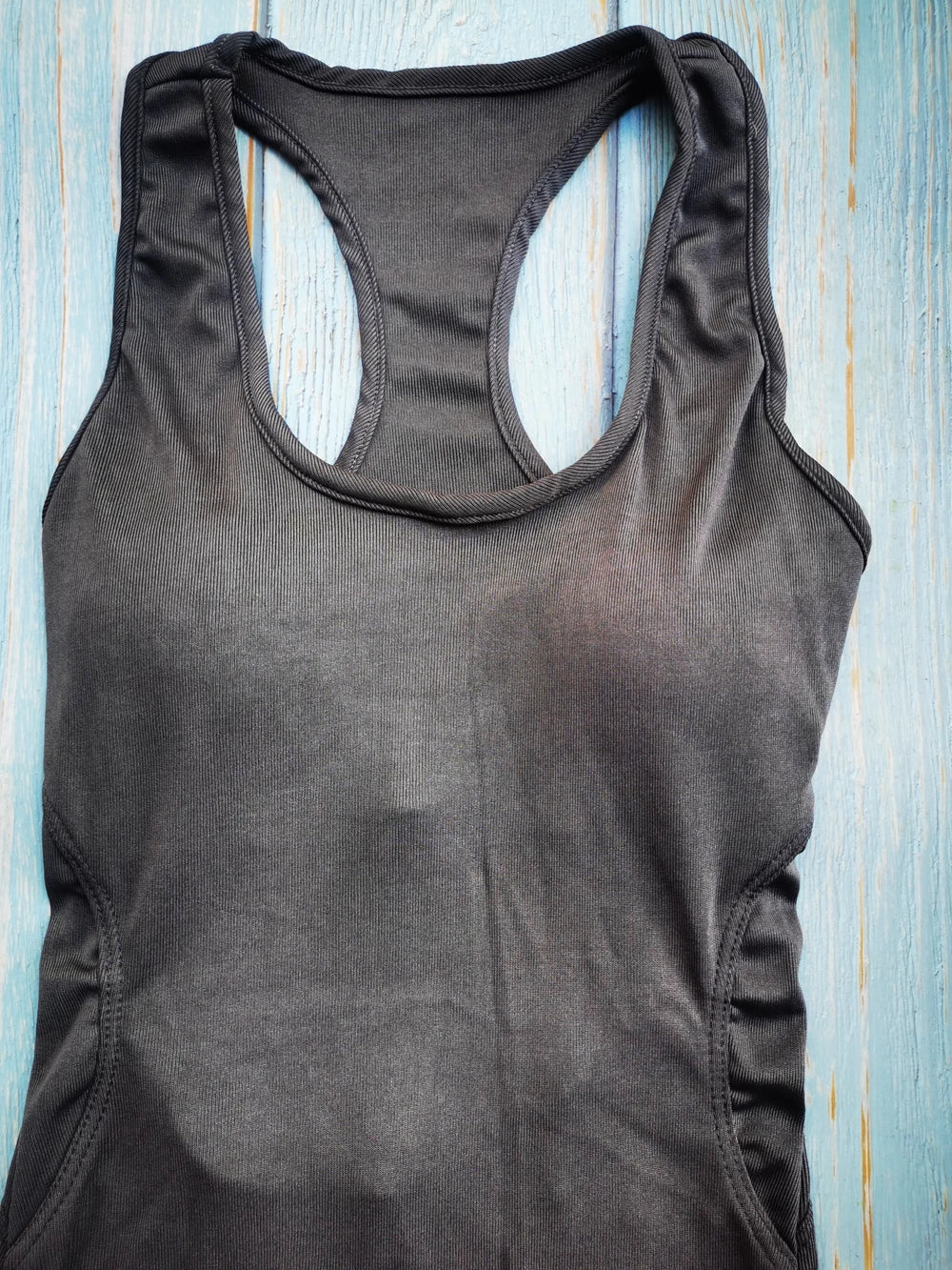 Women Sleeveless Yoga Playsuit Low Neck Slim Fit Stretch Short Jumpsuit with Chest Pads One Piece Romper Sportwear