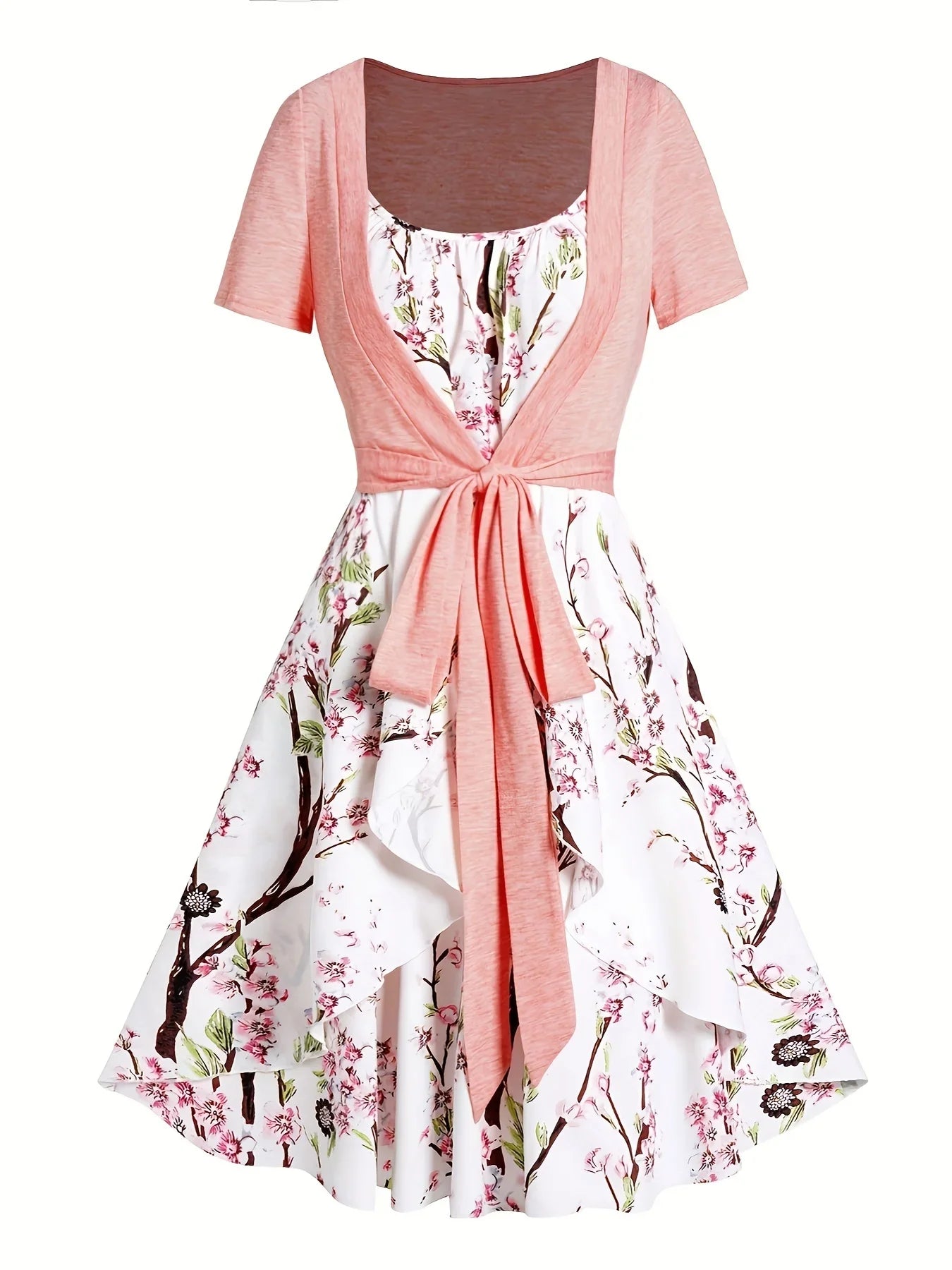 Mosaic Print Long Suspender Dress For Women Spring Summer